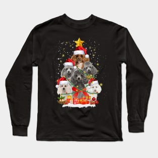 Funny Poodle Dog Christmas Tree Gift Xmas for Men Women Long Sleeve T-Shirt